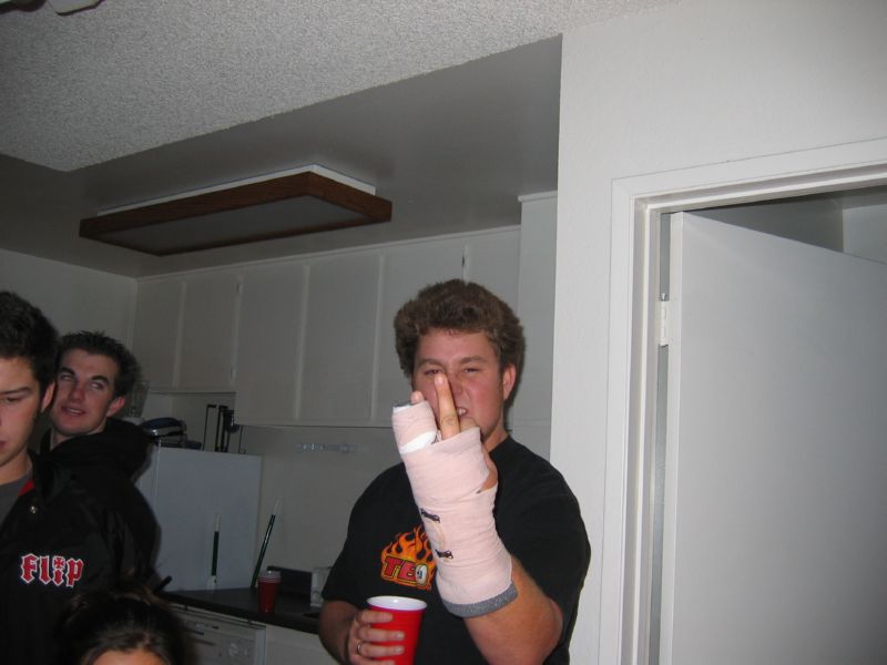 flipping off the cammera