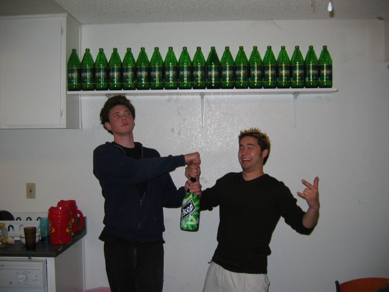 happy boys with beer